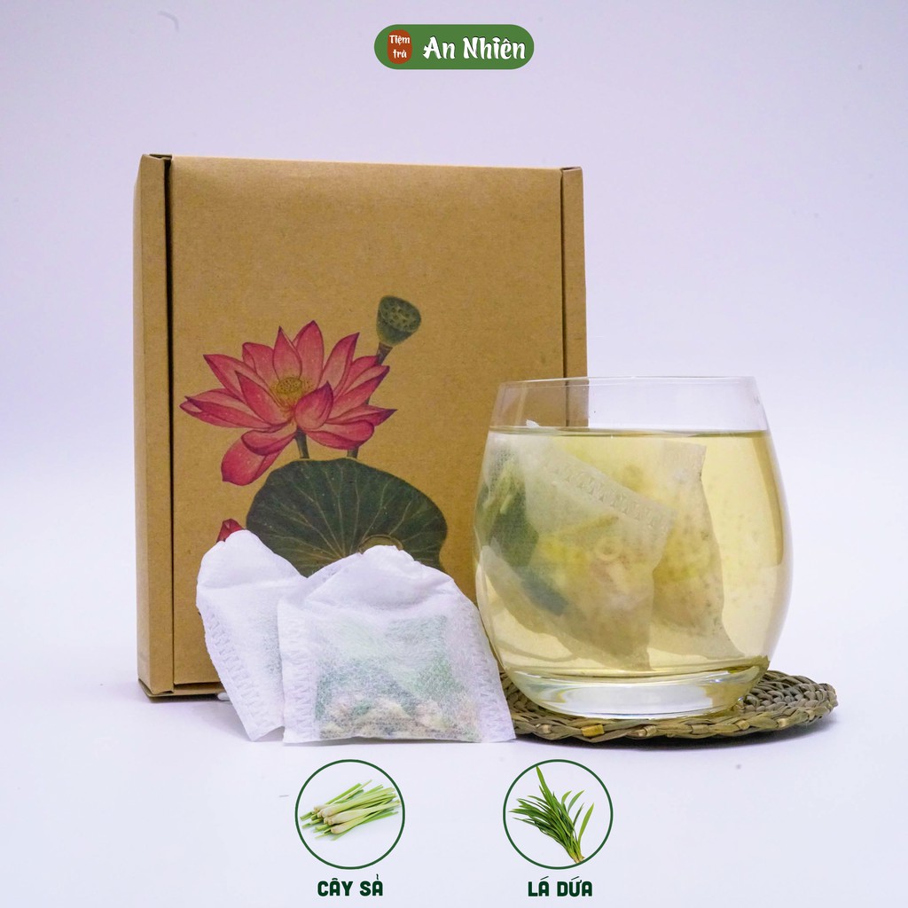 Trà sả lá dứa An Nhiên ,detox thanh lọc cơ thể ,set túi lọc giải độc tố làm đẹp da giảm cân