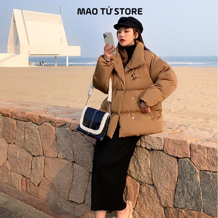 Áo phao béo áo mùa đông nữ phong cách Hàn quốc Mao Tử Store