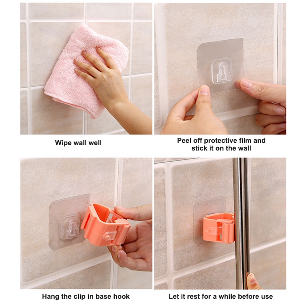 Giá treo cây lau nhà gắn tường tiện dụng