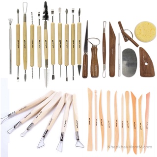 Bộ Dụng Cụ Làm Đất Sét Nghệ Thuật, Đồ Gốm, Polymer, Ceramic Clay, dùng nặn tạo hình làm mịn điêu khắc texture,Mont Marte