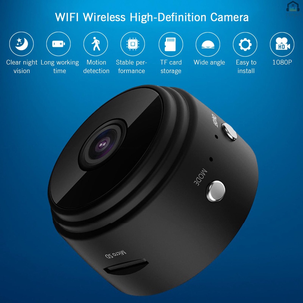 Camera an ninh không dây kết nối wifi thông minh độ phân giải cao 1080P có thể xoay được
 | BigBuy360 - bigbuy360.vn