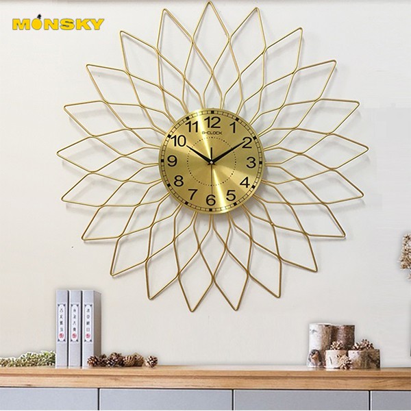 Đồng hồ treo tường MONSKY GCLOCK loại to KT 74 (cm) cao cấp làm từ kim loại sơn tĩnh điện chạy máy kim trôi chuẩn (2013)