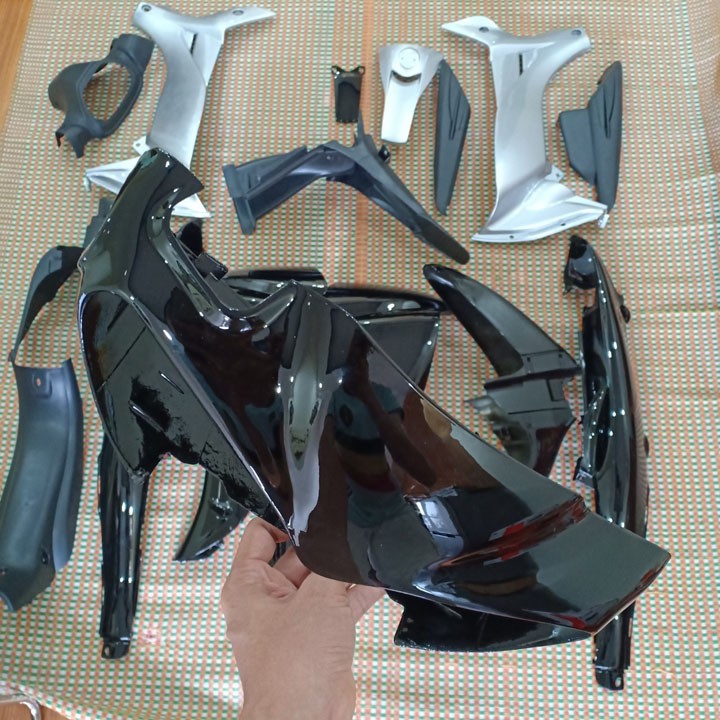 Bộ dàn áo xe Jupiter V - phanh ĐĨA, nhựa ABS nguyên sinh cao cấp Màu Đen