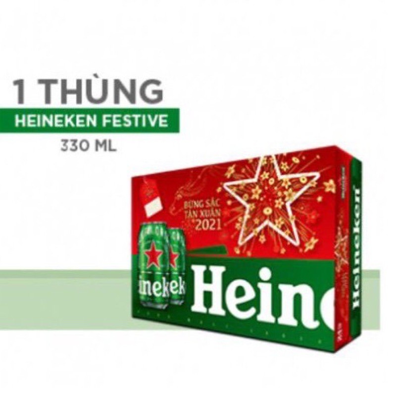 Thùng bia Heineken xuân 24 lon 330ml