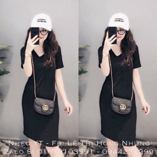 Đầm suông zara cổ tim