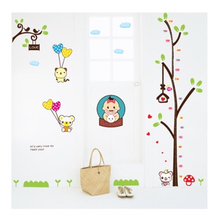 Decal dán tường đo chiều cao cho bé