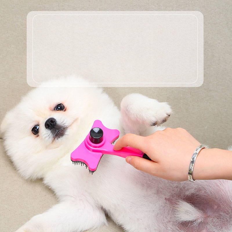 Lược Chải Lông Rụng Chó Mèo Có Nút Bấm Gạt Lông L8099 MIAOCAT