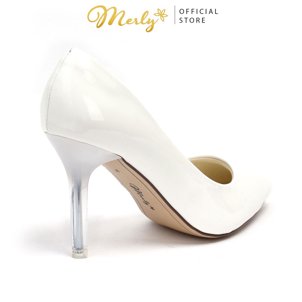Giày cao gót nữ gót trong Merly 1207, Giày cao gót 9cm, Giày cao gót nữ big size