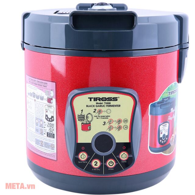 NỒI LÀM TỎI ĐEN TIROSS TS908 MẪU MỚI LÀM ĐƯỢC 1.7-2KG TỎI CỦA BA LAN