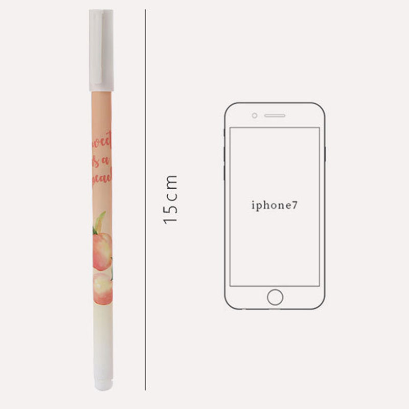 Bút Mực Gel Ngòi 0.5mm Thiết Kế Hình Quả Đào Xinh Xắn