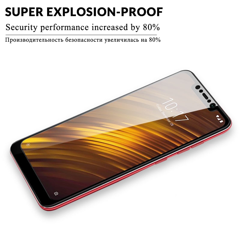 Kính cường lực bảo vệ màn hình điện thoại dạng cong 9H 3D cho Xiaomi Pocophone F1