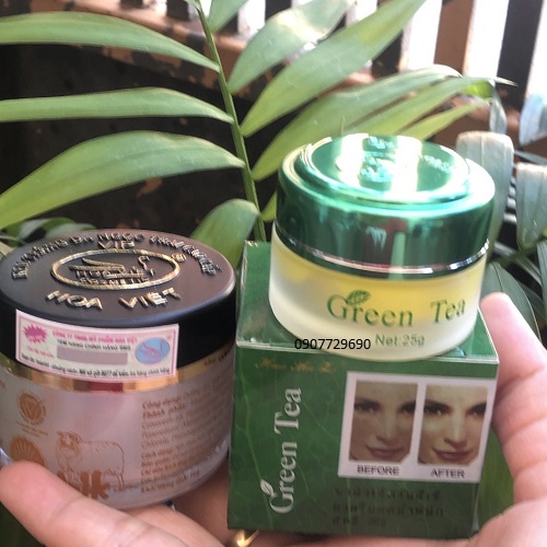 BỘ  KEM NGÀY VÀ ĐÊM HOA VIỆT VICTORY TRẮNG DA + KEM GREEN TEA 25G