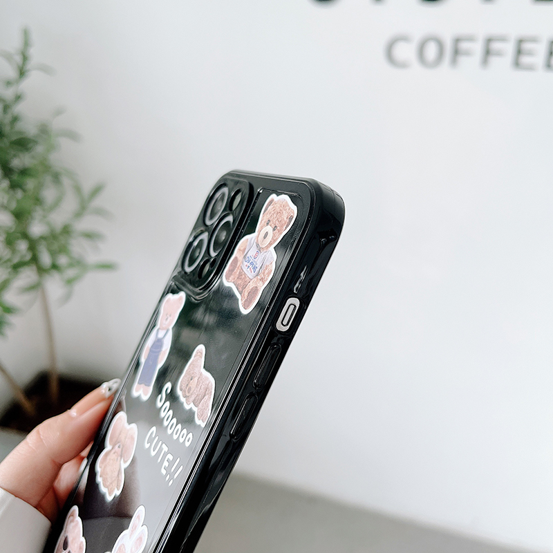 Ốp iphone Vỏ điện thoại silicon Cute plush bear tpu Phone Case For iPhone 11 Pro Max X Xr Xs Max 7 8 Plus Se 2020 12 pro max 12 mini