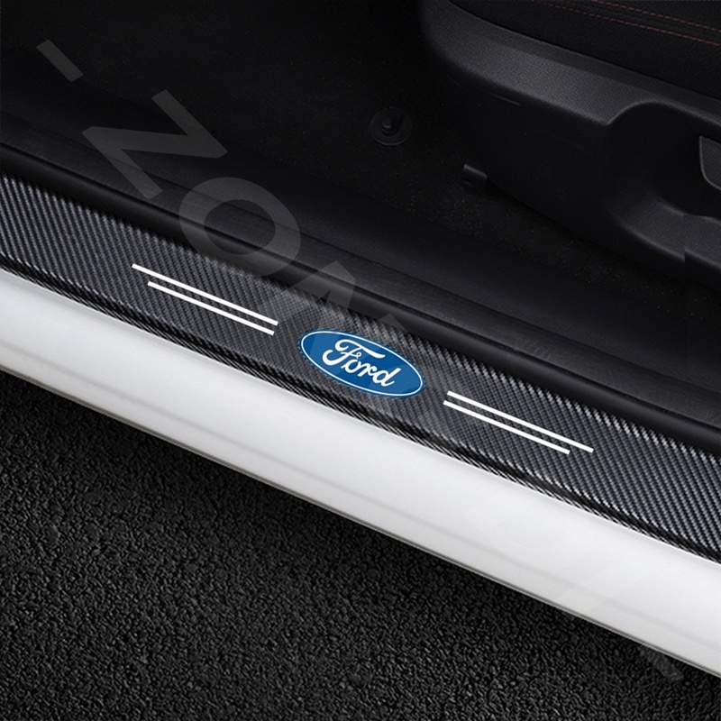 Miếng Dán Trang Trí Cửa Xe Hơi Họa Tiết Sợi Carbon Sang Trọng Cho Ford Focus Ranger Ecosport Fiesta Everest Transit Escape