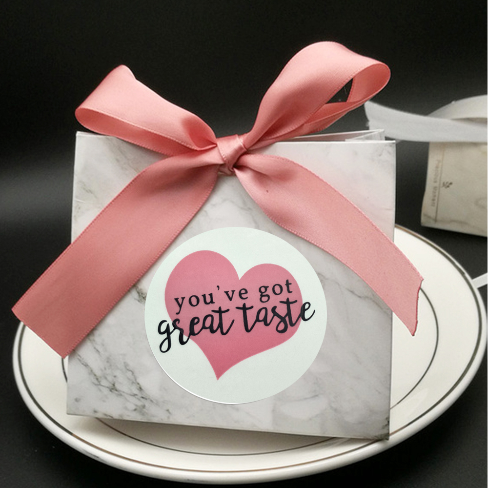 Cuộn 500 miếng dán nhãn niêm phong in chữ Thank You hình tròn dành cho gói quà