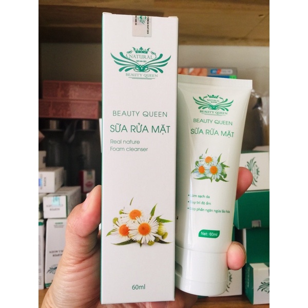 Sữa rửa mặt chính hãng beauty queen 60ml