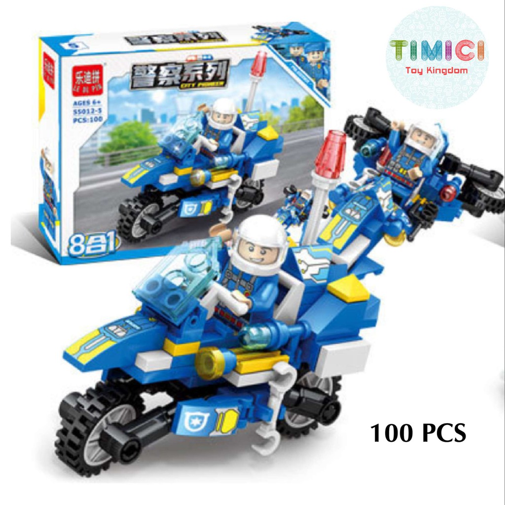 [LC015] Đồ chơi xếp hình lego cảnh sát chiến hạm tiên phong CITY PIONEER "8 IN 1" cho bé