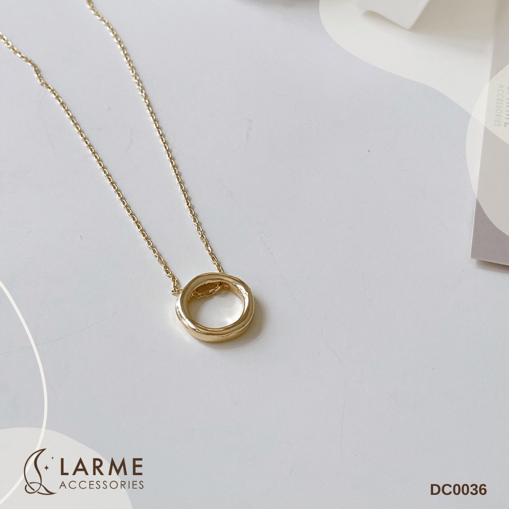 Dây chuyền, vòng cổ titan mạ vàng thiết kế đơn giản sang trong Larme Accessories - DC0036