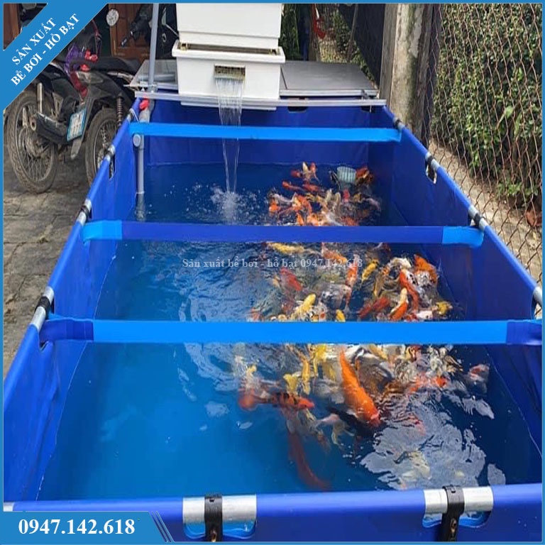 Bồn bạt nuôi cá, tank dưỡng cá KT 2x1.1x0.8m