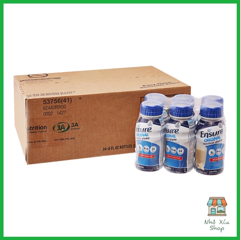 Thùng 24 chai sữa nước Ensure Vani 237ml