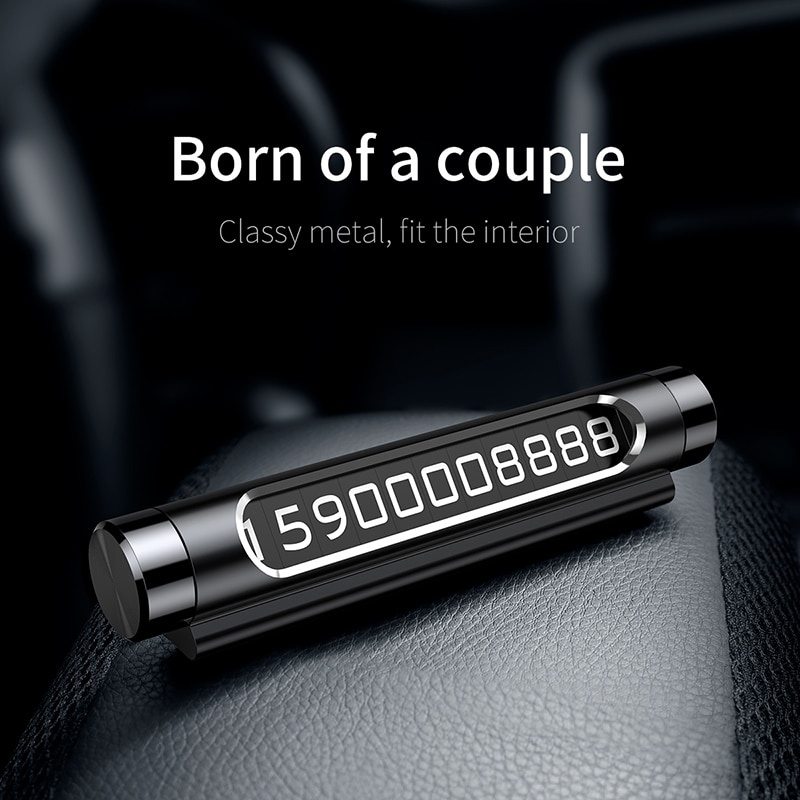 Bảng số điện thoại Baseus trên ô tô khi đỗ xe tam thời oto