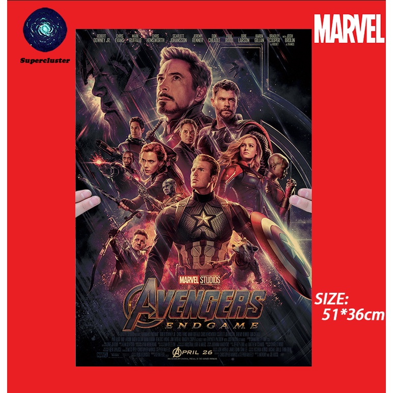 Marvel Áp Phích Treo Tường Trang Trí Nội Thất 50.5x35cm