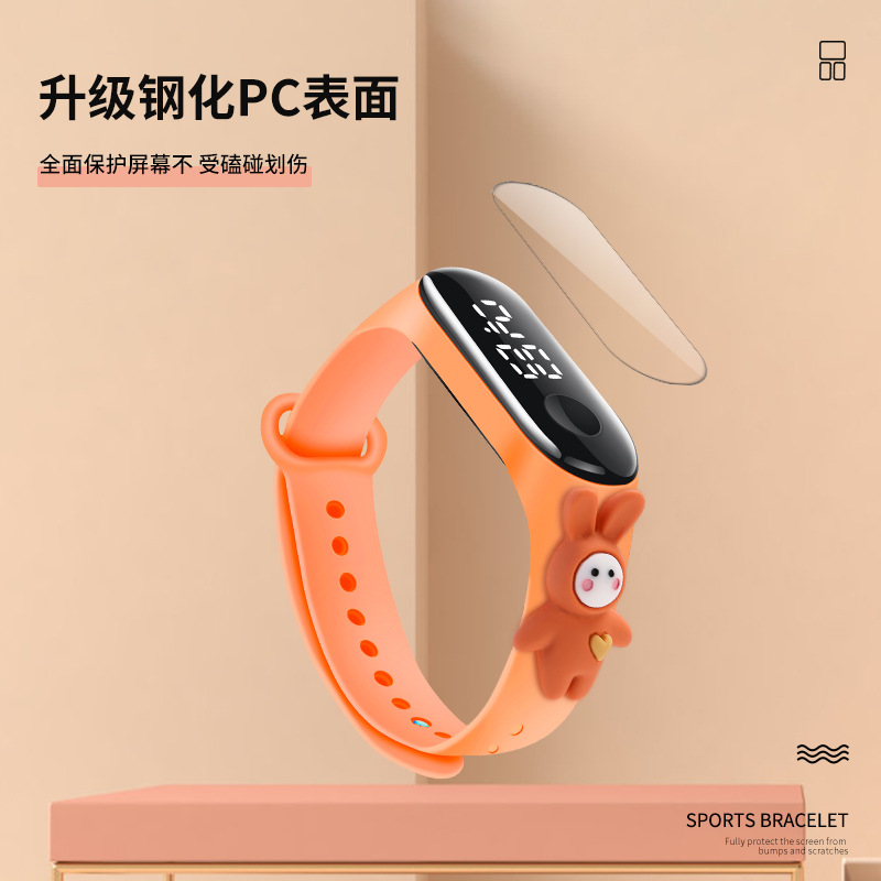 Đồng hồ đeo tay điện tử màn hình cảm ứng 3led không thấm nước cho bé