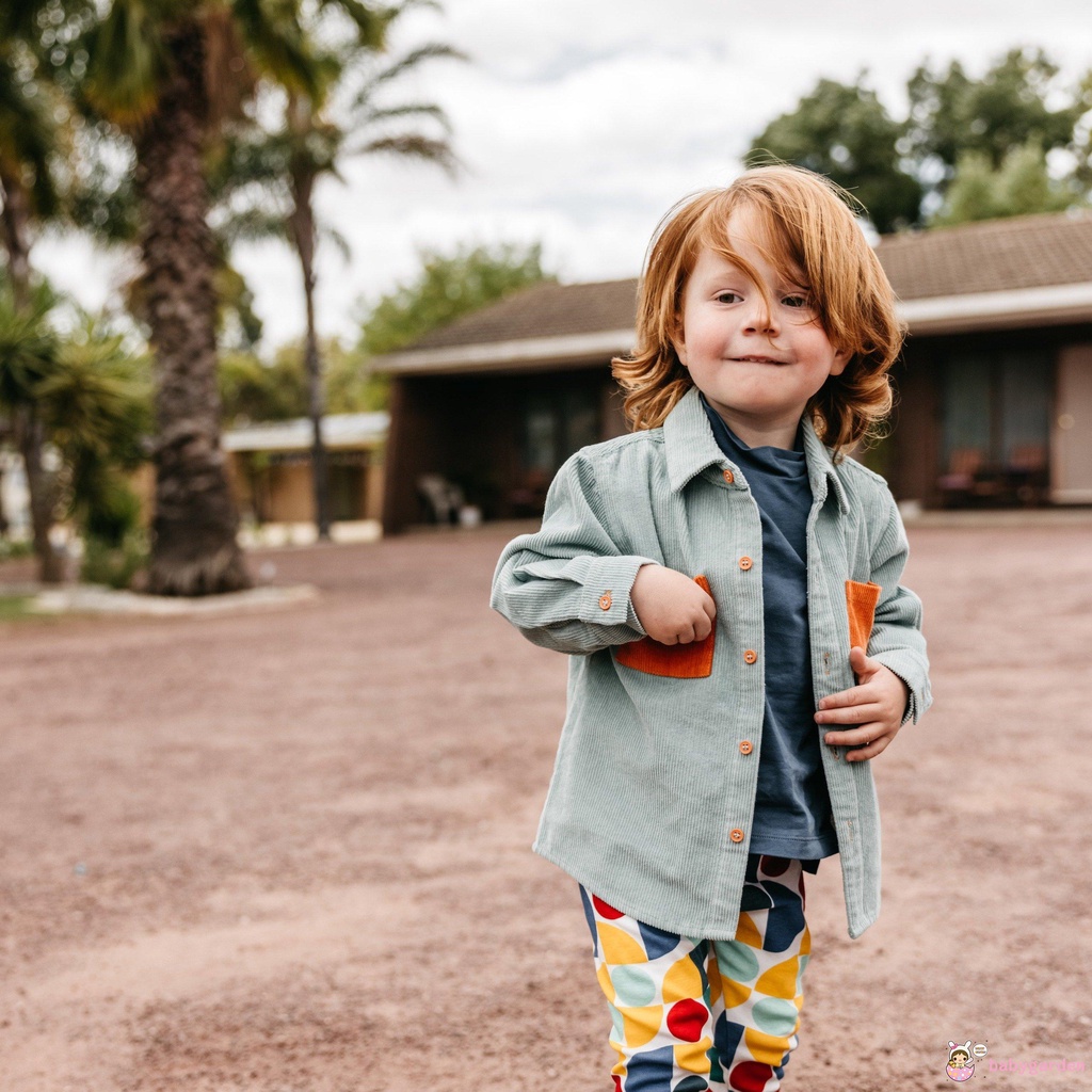 Áo Sơ Mi Tay Dài Phối Túi Thời Trang Xuân Thu Dành Cho Bé Trai 2-7 Tuổi