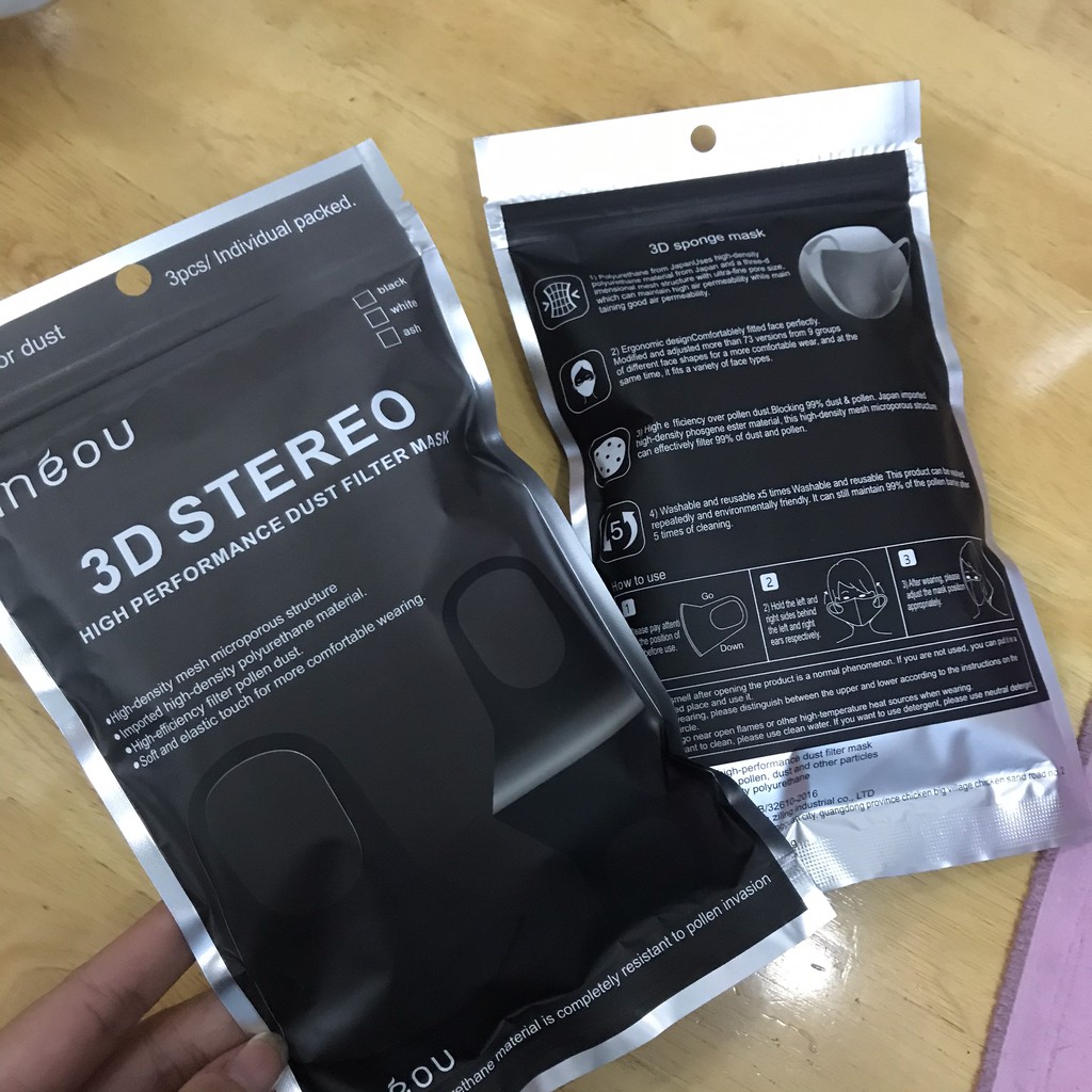 Khẩu Trang Nhật Lọc Khói Bụi Mịn 3D MASK
