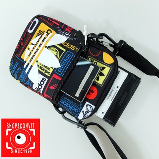 Túi đeo chéo thời trang logo 3 lá mini graffiti