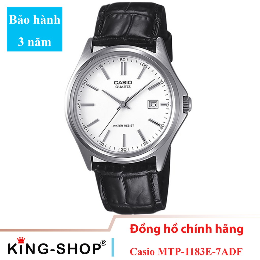 Đồng hồ nam Casio Standard thể thao, điện tử giá rẻ - Dây da, chống nước (MTP-1183E-7ADF)