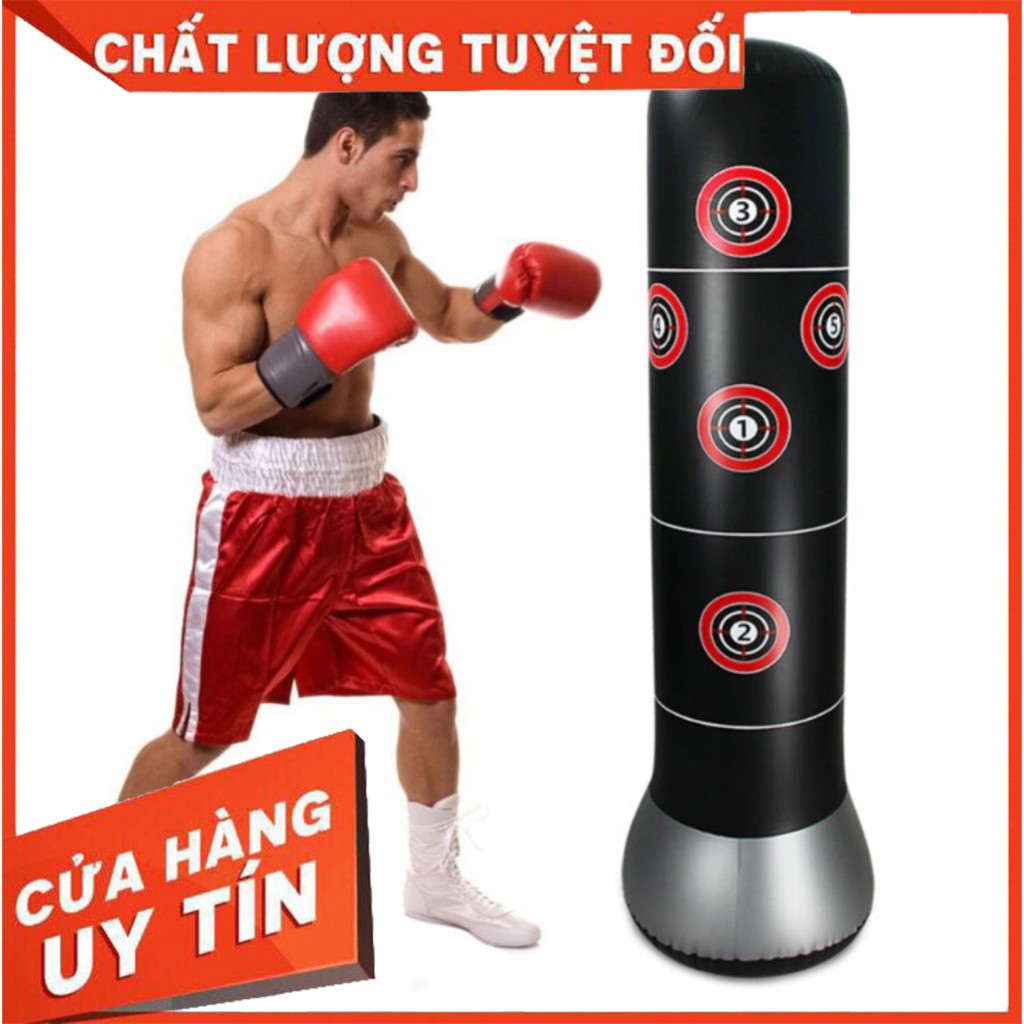 Trụ đấm bốc bơm hơi bằng cao su, bền, nhẹ, thích hợp dùng ở mọi nơi, mọi lứa tuổi, giới tính