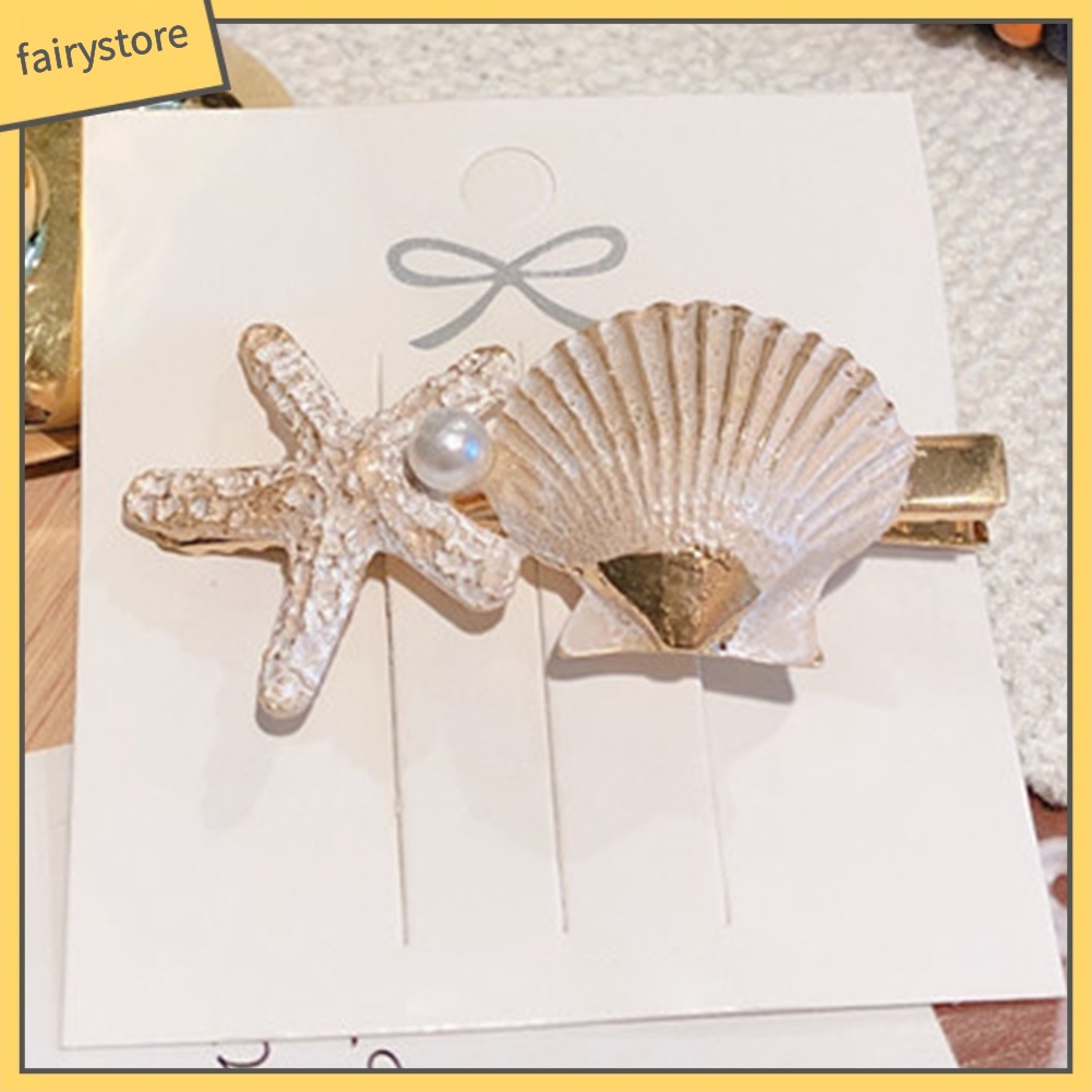 Kẹp tóc họa tiết vỏ sò và sao biển xinh xắn