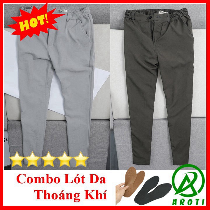 Quần Đũi Nam AROTI Ống Rộng Đứng Chất Đũi Dày Đẹp Cao Cấp, Siêu Mát, Co Giãn Tốt Dáng Suông Dài Công Sở Đủ Size D0035+LD