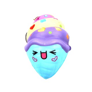 Đồ chơi xốp squishy giảm stress hình cây kem ốc quế nhiều màu dễ thương cho bé