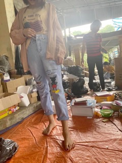 Quần bagy micker rách