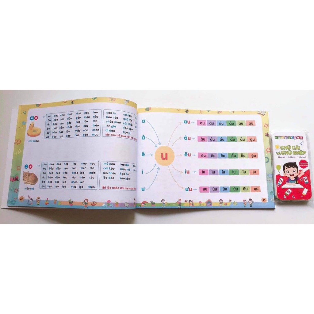 Combo sách Tập Đánh Vần Tiếng Việt Cho Trẻ Từ 4 Đến 6 Tuổi Và Bộ thẻ Flashcard Chữ Cái ( tái bản 2021)