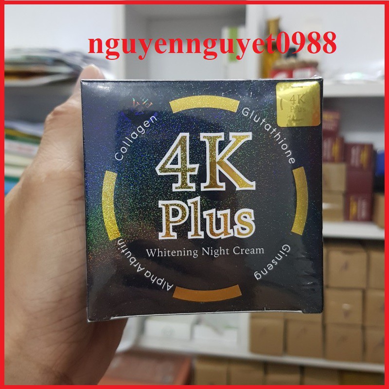 Kem 4k plus - kem dưỡng trắng da mặt ban đêm chính hãng