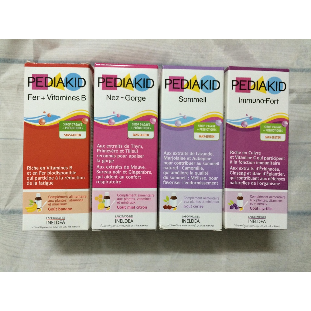 Pediakid - 22 vitamin / Appetit tonus / Sommeil / Sắt Fe + Vitamin B / Immuno Fort