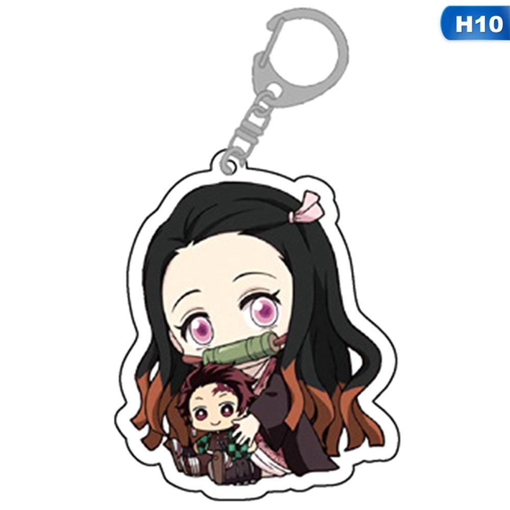 Móc Khóa Hai Mặt Hình Nhân Vật Anime Kimetsu No Yaiba Inosuke Scultures Kyoujurou Giyuu