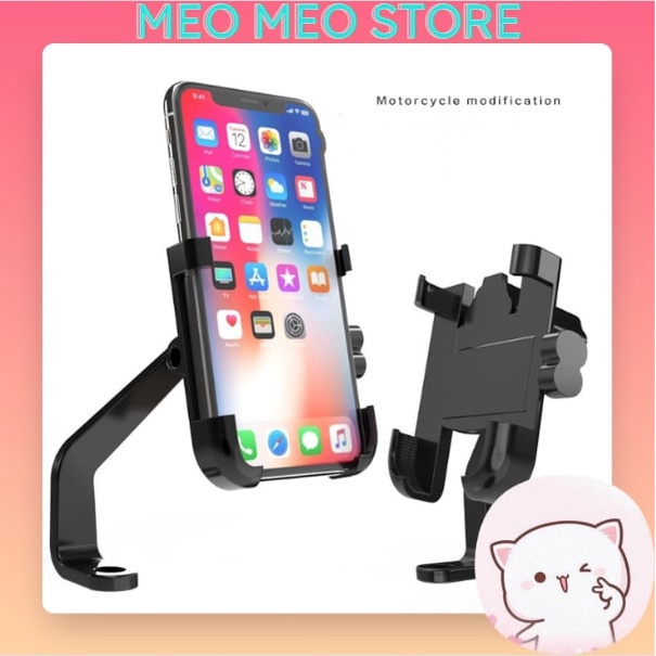 Giá Đỡ Điện Thoại Xe Máy, Kẹp Điện Thoại C2 Chông Rung, Chống Cướp Cực Chắc Chắn, Siêu Bền