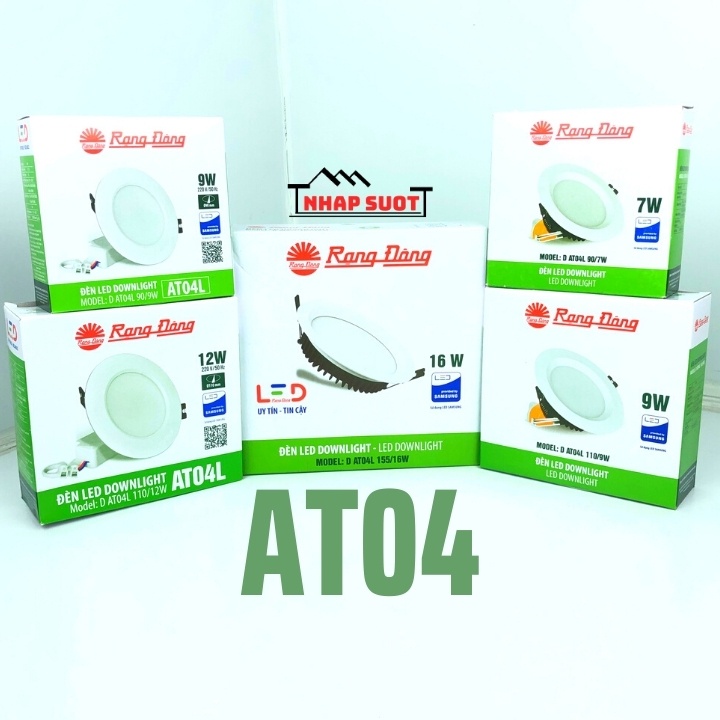 Đèn Âm Trần LED Rạng Đông Thân Nhôm Viền Trắng 90/7W 90/9W 110/9W 110/12w 155/16W (Model: D AT04L)
