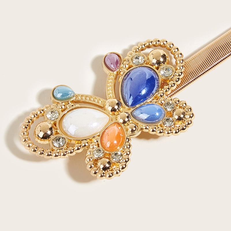 Thắt Lưng Có Khóa Cài Đính Đá Lấp Lánh Thời Trang Đi Biển Cho Nữ