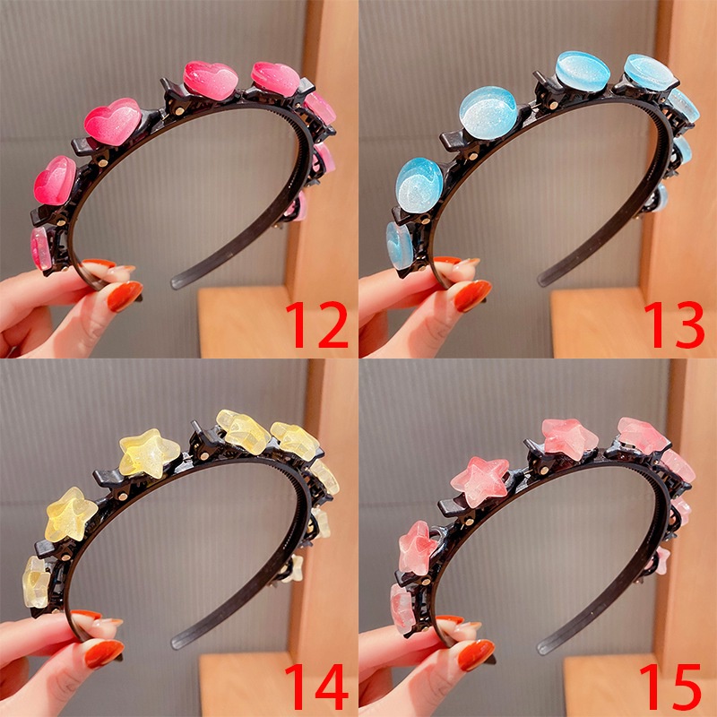 Băng đô thiết kế hai lớp họa tiết hoa hoạt hình phong cách công chúa ngọt ngào cho nữ