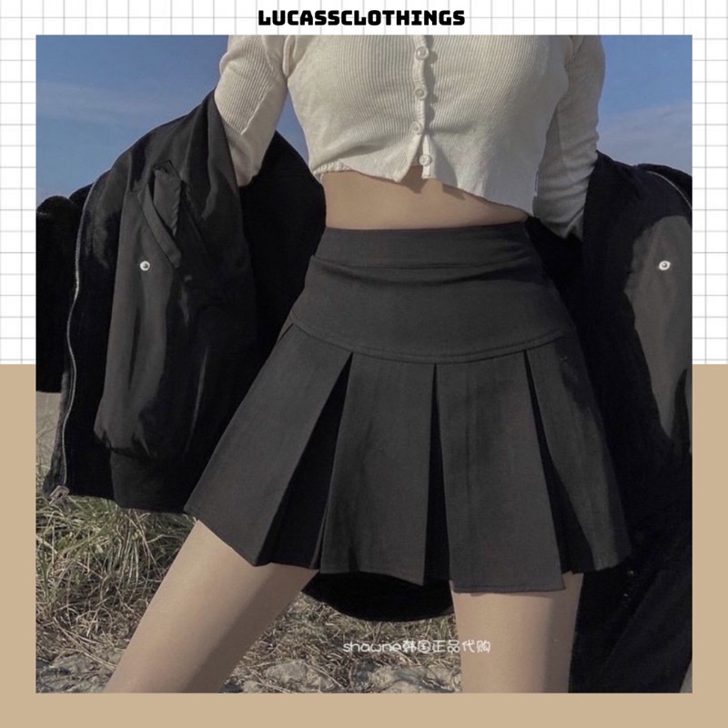 Chân Váy Xếp Ly Bản To Lưng Cao Phong Cách Hàn Quốc, Chân Váy Chữ A | BigBuy360 - bigbuy360.vn