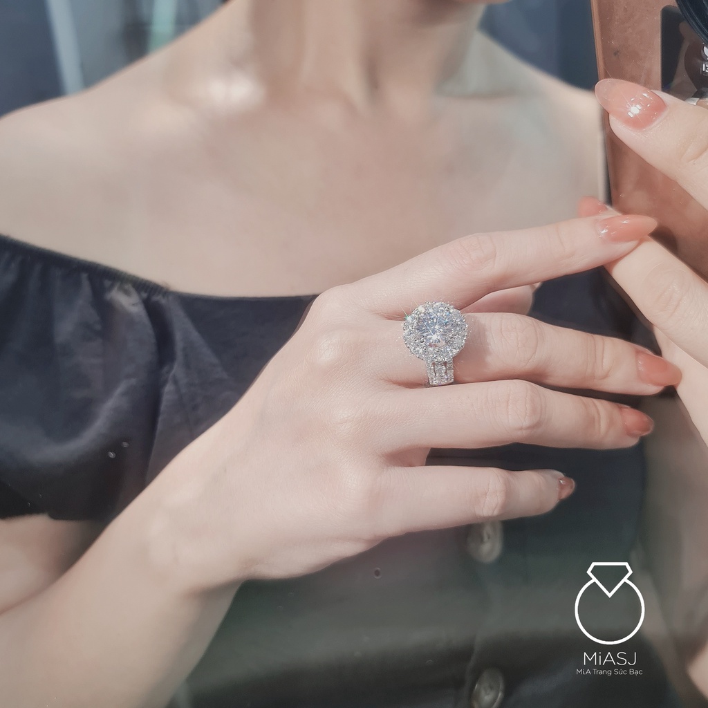 Nhẫn nữ bạc Ý S925 MiASJ nạm đá Cz cao cấp N544