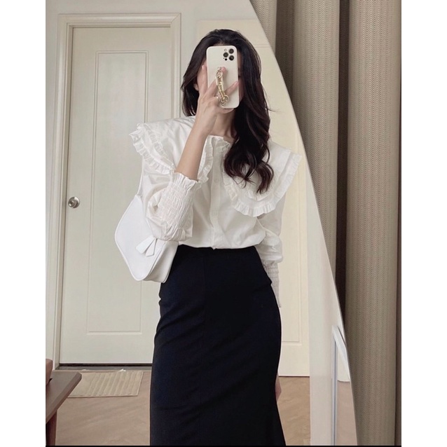 Sơ mi cổ bèo tay bo chun siêu hot