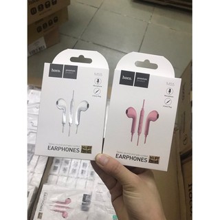 Tai nghe HOCO M55 kết nối jack 3.5mm - Hàng chính hãng - Âm thanh trung thực(màu hồng ,trắng ,đen)