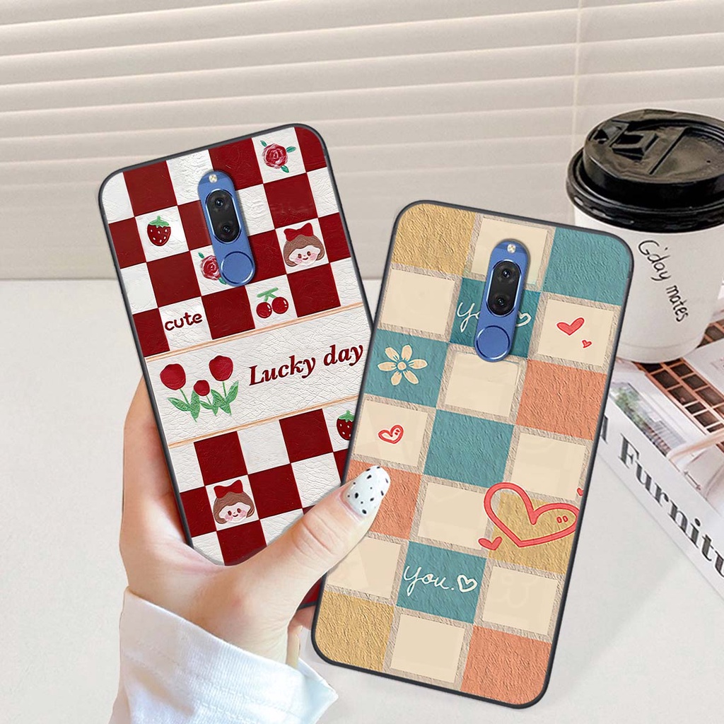 Ốp Huawei Nova 2i caro trái tim cá tính, thời trang siêu đẹp, siêu phong cách