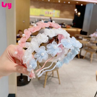 Băng đô đính hoa ngọc trai giả dễ thương cho bé gái